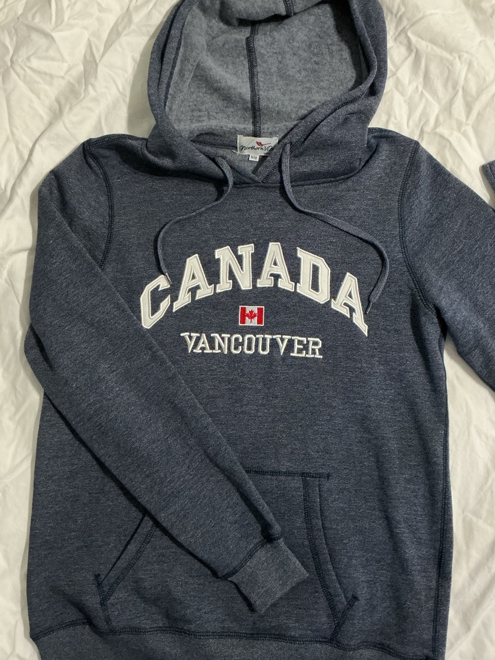 Northern Vibe Canada Vancouver Hoodie Navy Sweatshirt Size M